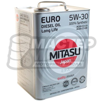 Mitasu Euro Oil LL III 5W-30 SN/CF 6л