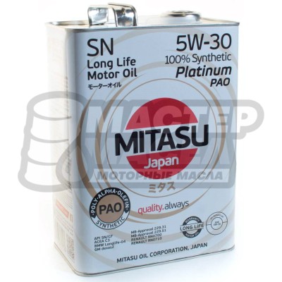 Mitasu Platinum PAO 5W-30 SN/CF 4л