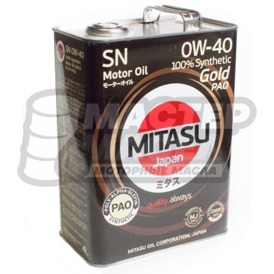 Mitasu Gold PAO 0W-40 SN 4л