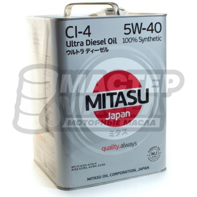 Mitasu Ultra Diesel 5W-40 CI-4 6л