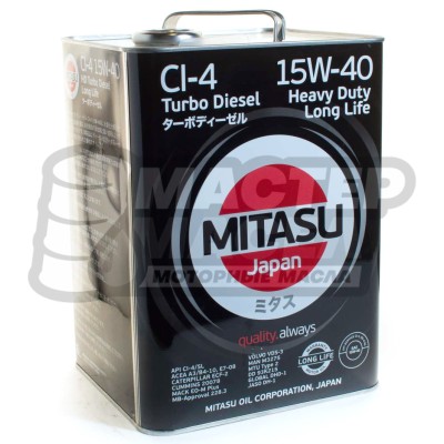 Mitasu Turbo Diesel HD LL 15W-40 CI-4 6л