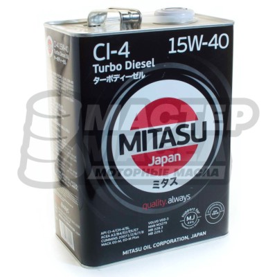 Mitasu Turbo Diesel HD LL 15W-40 CI-4 4л