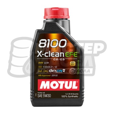 MOTUL 8100 X-clean EFE C2/C3 5W-30 SN 1л
