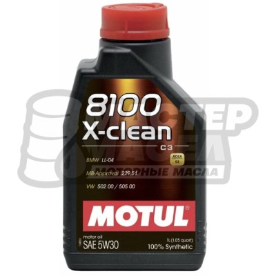 MOTUL 8100 X-clean+ C3 5W-30 SM/CF 1л
