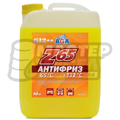 Антифриз AGA-Z65 жёлтый 10кг.