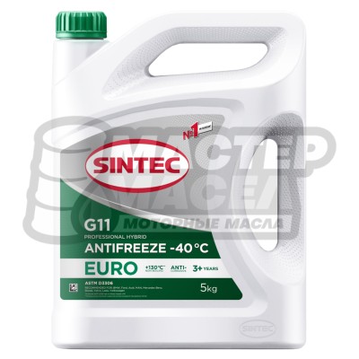 Антифриз Sintec Euro G11 (-40*C) зеленый 5кг