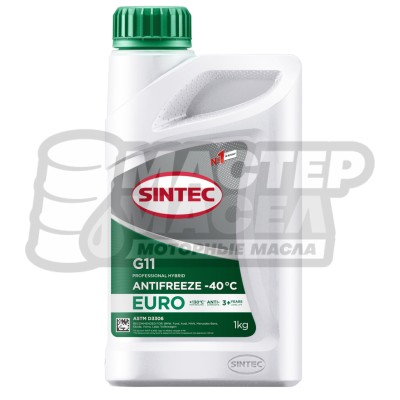 Антифриз Sintec Euro G11 (-40*C) зеленый 1кг