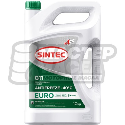Антифриз Sintec Euro G11 (-40*C) зеленый 10кг