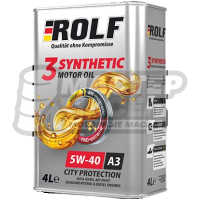 ROLF 3-SYNTHETIC 5W-40 A3/B4 (синтетическое) 4л