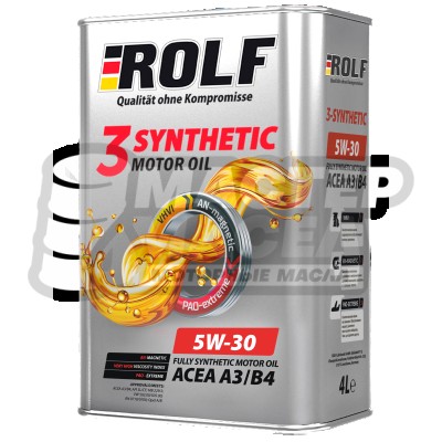 ROLF 3-SYNTHETIC 5W-30 A3/B4 (синтетическое) 4л