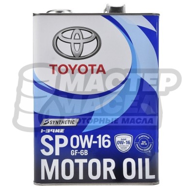 Toyota Motor Oil 0W-16 SP 4л