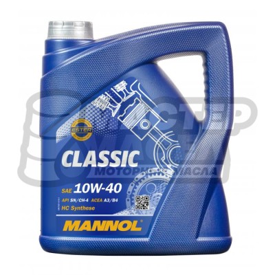 MANNOL Classic 10W-40 SN/CH-4 (полусинтетическое) 4л