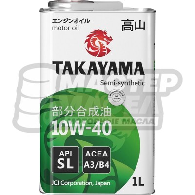 TAKAYAMA Safetec 10W-40 SL (металлическая упаковка) 1л