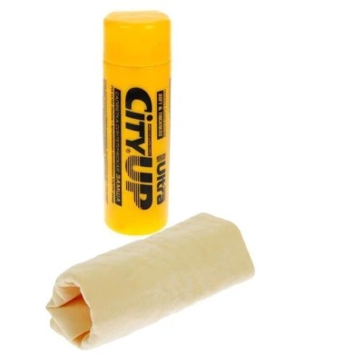 Замша CityUp Ultra Желтая Тубус (43х64 см) Бол.