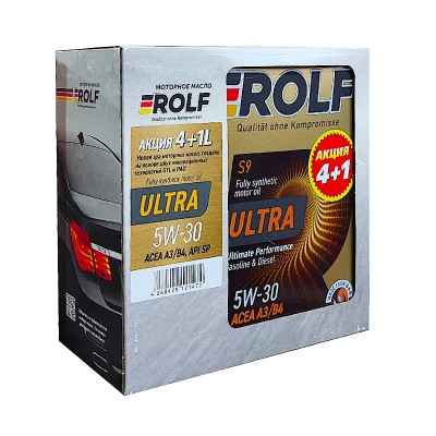 ROLF Ultra 5W-30 A3/B4 АКЦИЯ 4л+1л ROLF Ultra 5W-30 A3/B4 АКЦИЯ 4л+1л