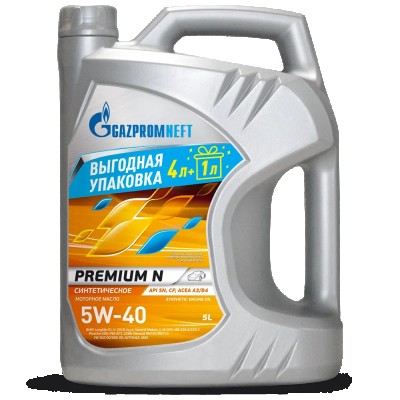 Gazpromneft Premium N 5W-40 SN (АКЦИЯ 5л по цене 4л)