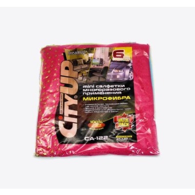 Салфетка Микрофибра CA-122 (6шт 25*25 см)
