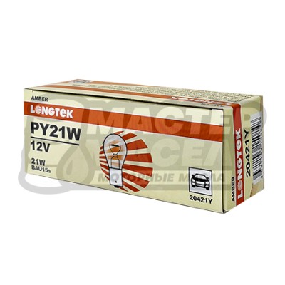 Longtek 12v PY21W BAU15s (Янтарный) 20421Y