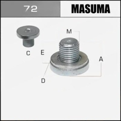 Пробка маслосливная с прокладкой Masuma для ATF (Toyota, Mitsubishi, Suzuki)