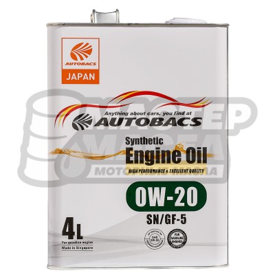 Autobacs Engine Oil Synthetic 0W-20 SP/GF-6A 4л (Сингапур)
