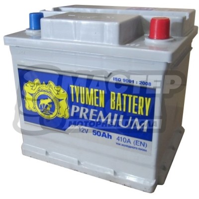 Аккумулятор Тюмень Premium 6CT-50L 410A (прямой полярности)
