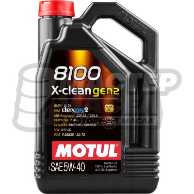 MOTUL 8100 X-clean C3 GEN2 5W-40 SN/CF 4л