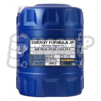 MANNOL Energy Formula JP 5W-30 SN 20л