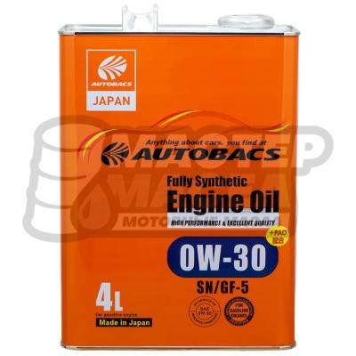 Autobacs Engine Oil FS 0W-30 PAO SP/GF-6A 4л (Япония)