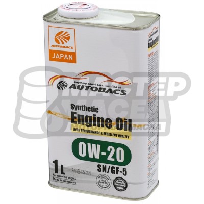 Autobacs Engine Oil Synthetic 0W-20 SN/GF-6 1л (Сингапур)