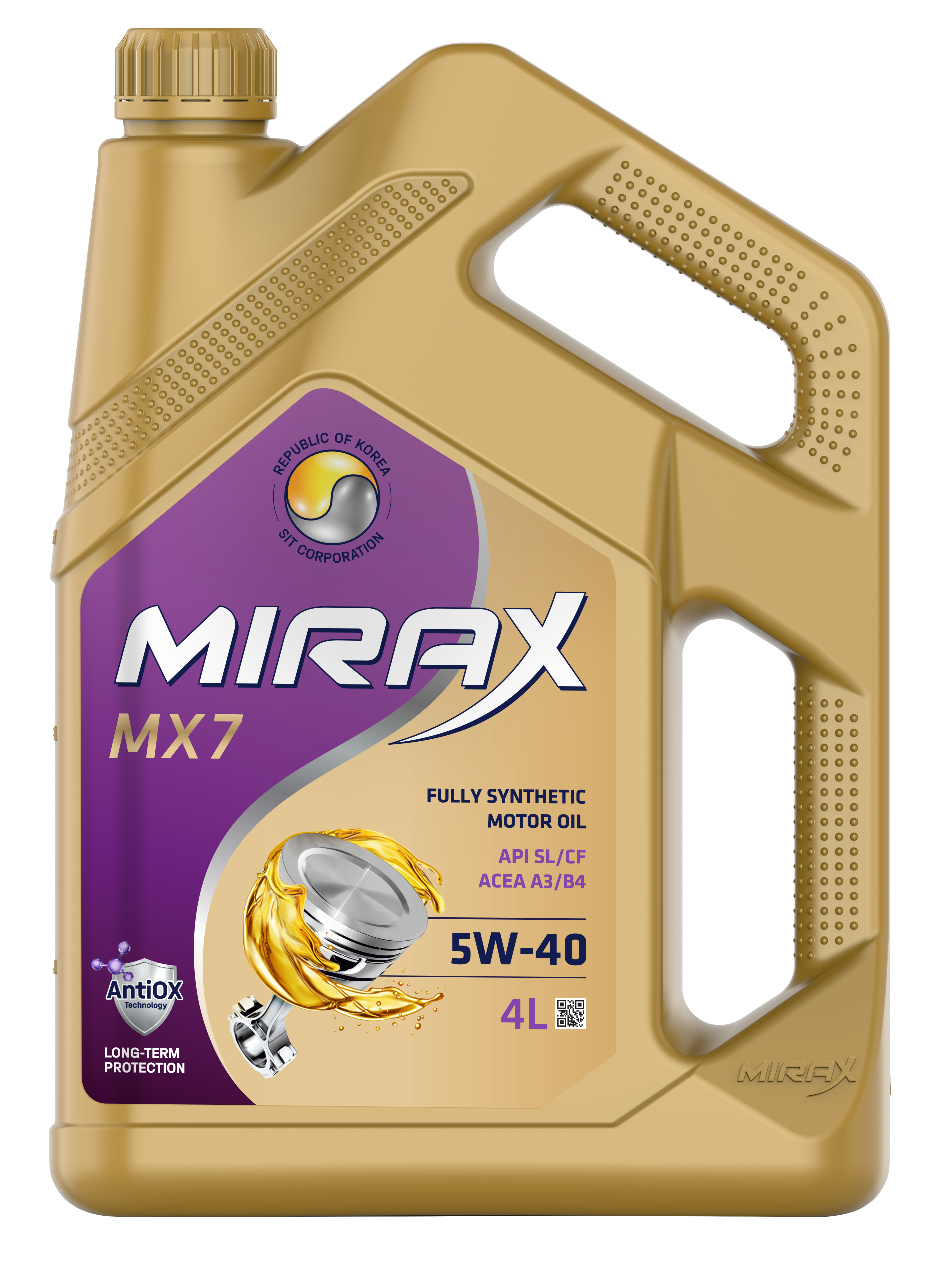 MIRAX MX7 5W-40 SL/CF (синтетическое) 4л