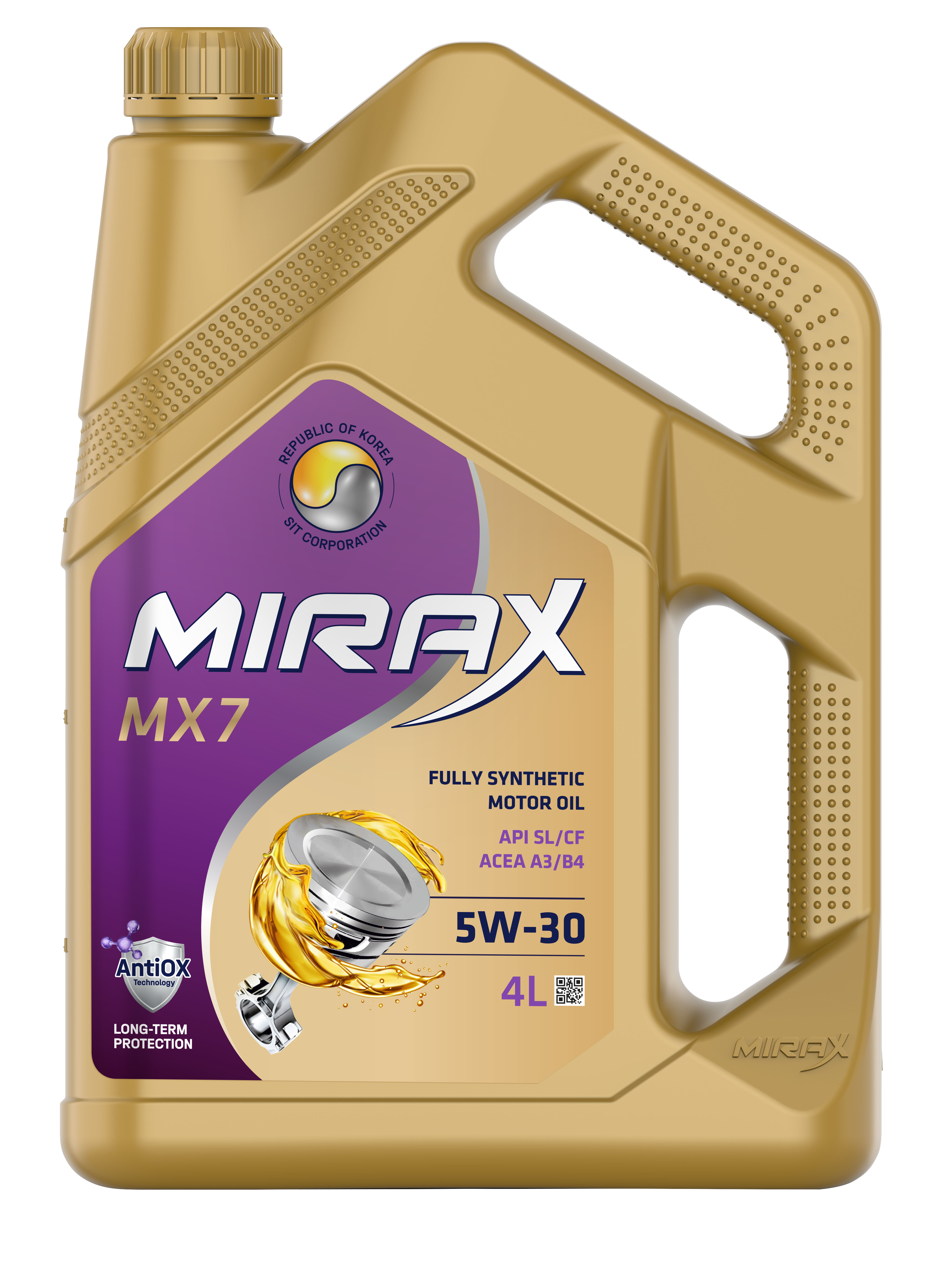 MIRAX MX7 5W-30 SL/CF (синтетическое) 4л